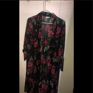 Sheer stretchy Kimono